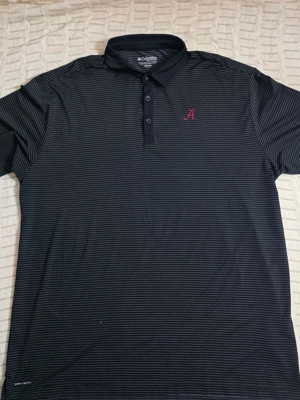 Columbia Golf Alabama Crimson Tide Polo Size XXL Black White